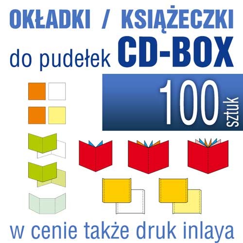 druk okładek i książeczek do pudełka standardowego CD-BOX - od 2 do 36 stron + inlay
