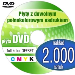 Płyty DVD + nadruk offset - pakiet 2.000 szt.