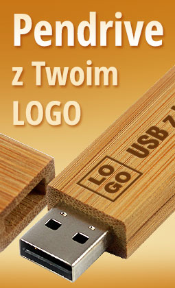 drewniane pamięci USB z logo